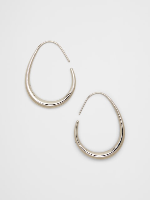 Sculptural Wire Hoop Earrings