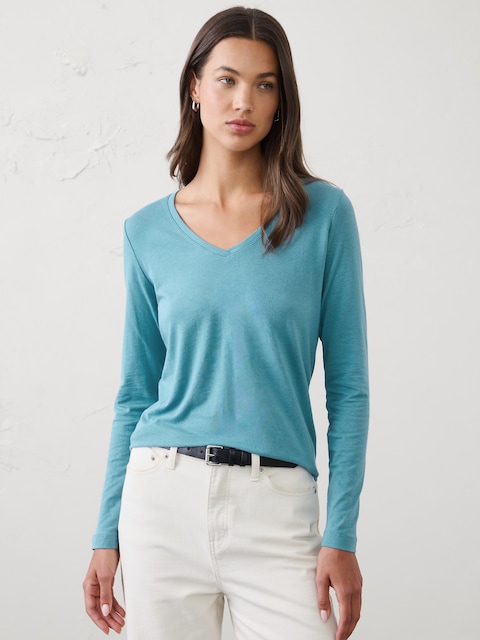 Timeless Long-Sleeve V-Neck T-Shirt