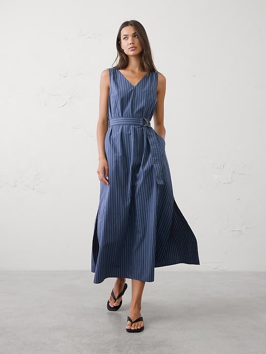 banana republic poplin maxi dress Smocked Cotton Poplin Maxi Dress