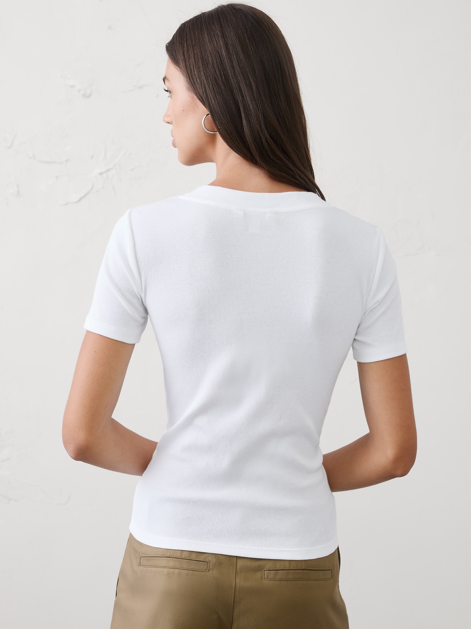 Image number 2 showing, Ribbed V-Neck T-Shirt