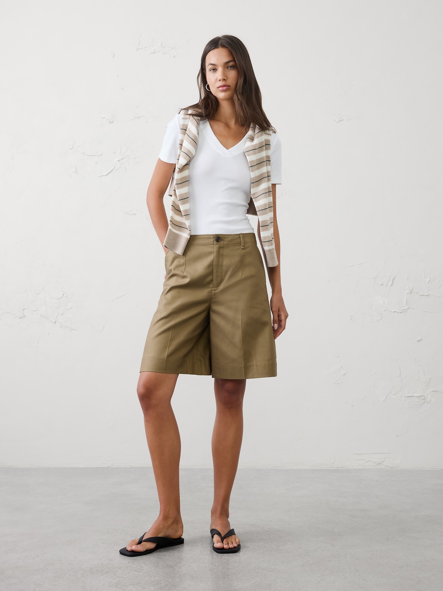 Image number 3 showing, Ribbed V-Neck T-Shirt