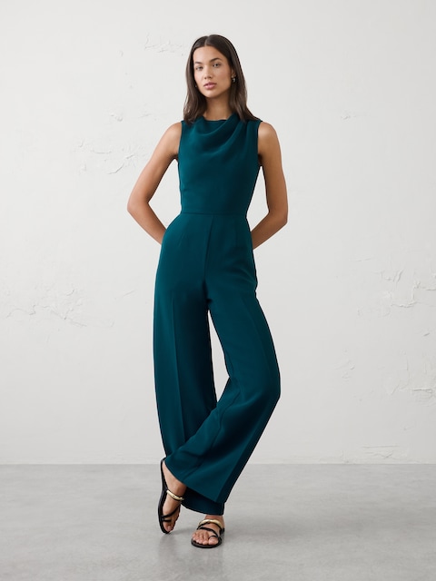 Cowl-Neck Jumpsuit