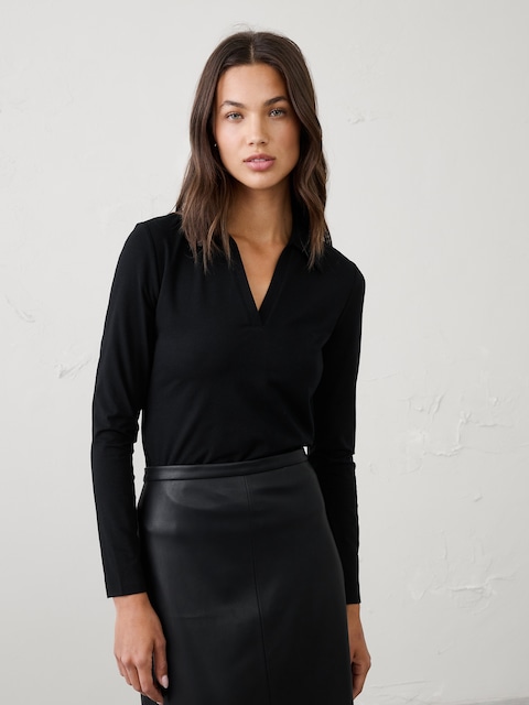 Soft Stretch Polo Top