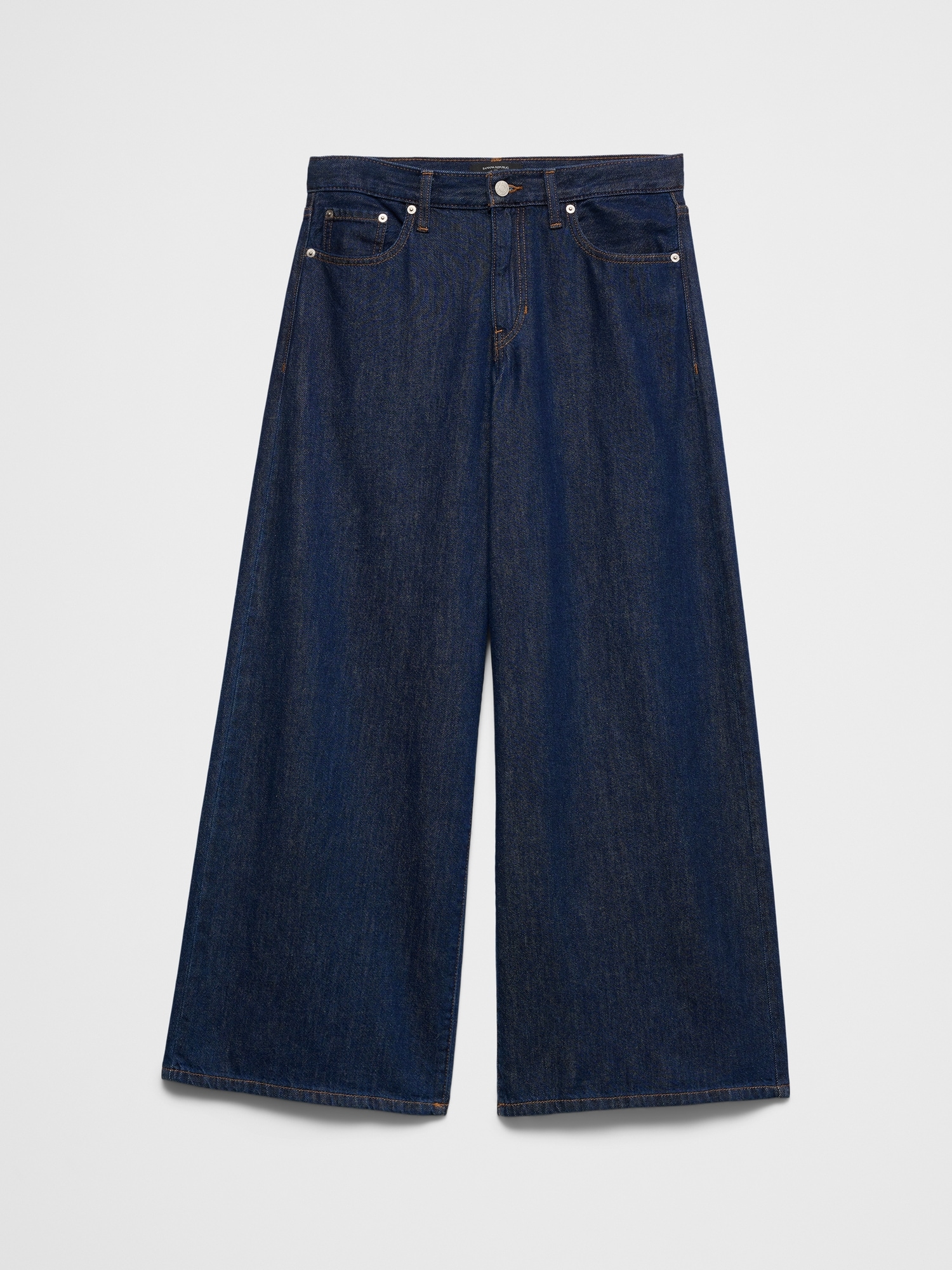 Image number 4 showing, Wide-Leg Mid-Rise Jean