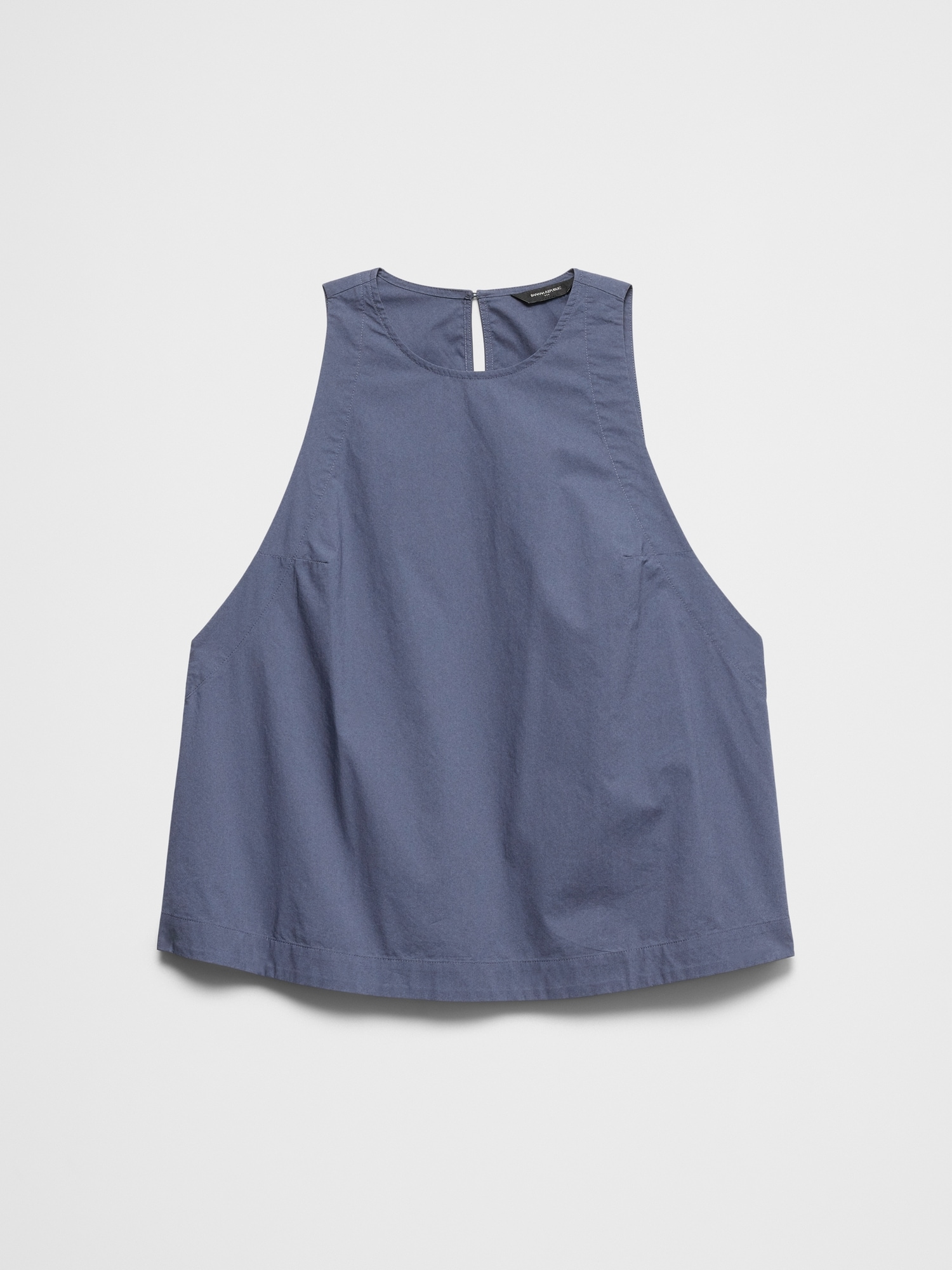 Image number 7 showing, Denim High-Neck Top