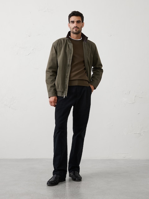 Peached Cotton Zip Jacket