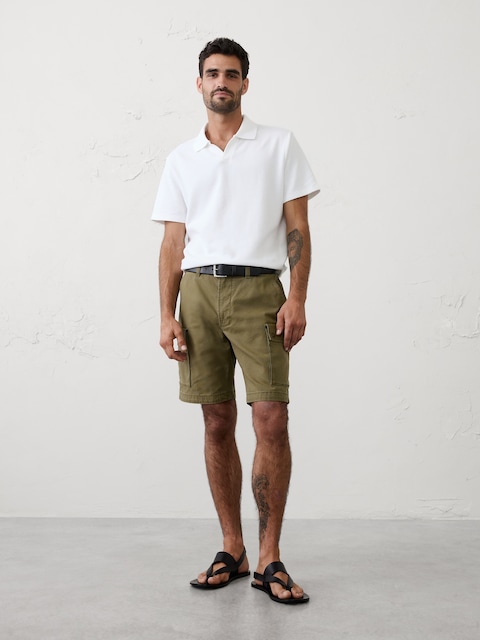 Standard-Fit Johnny-Collar Polo