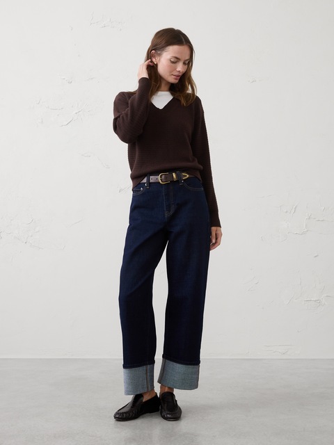 Texture V-Neck Sweater
