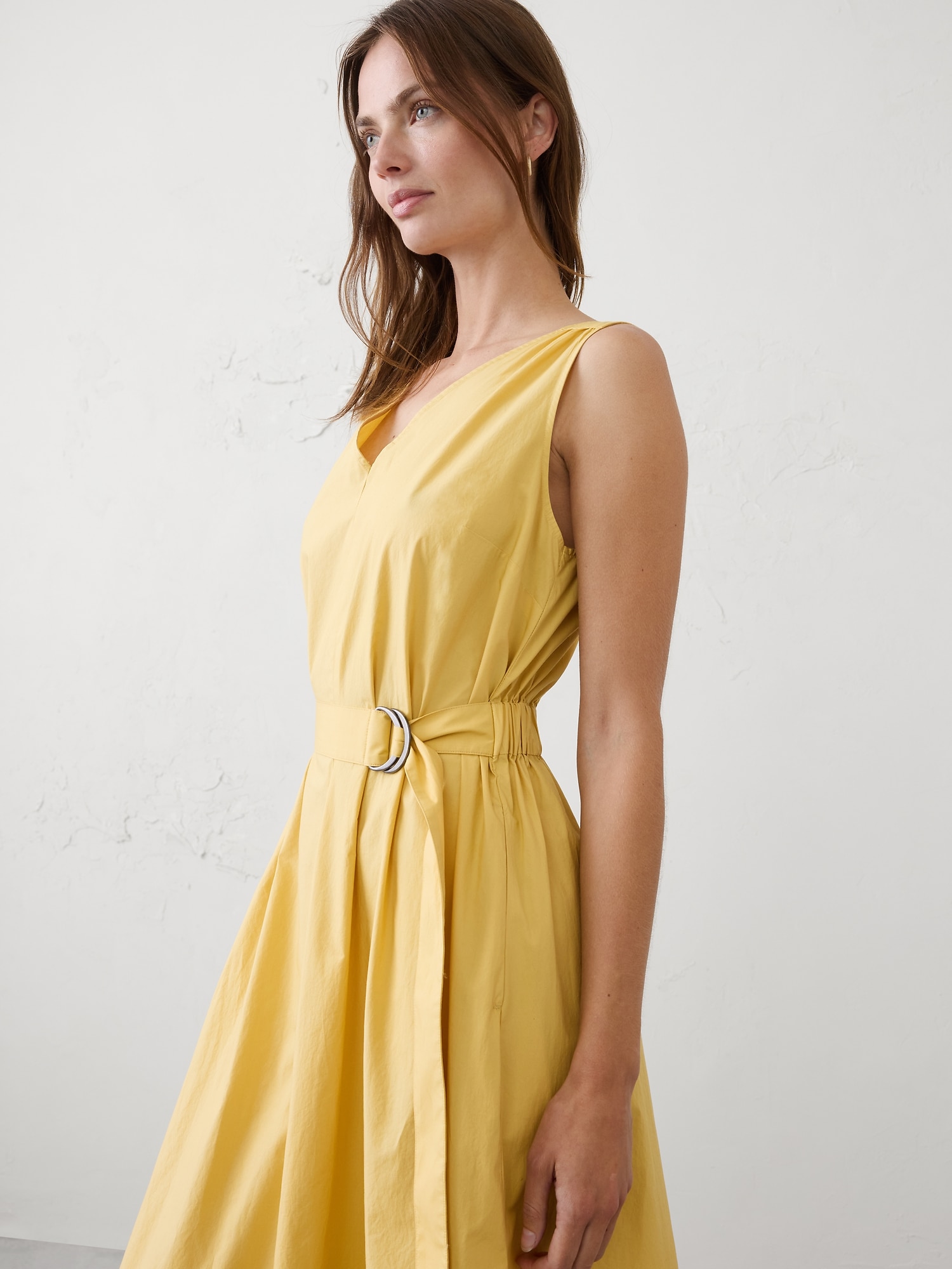 Image number 3 showing, Poplin Belted Maxi Dress