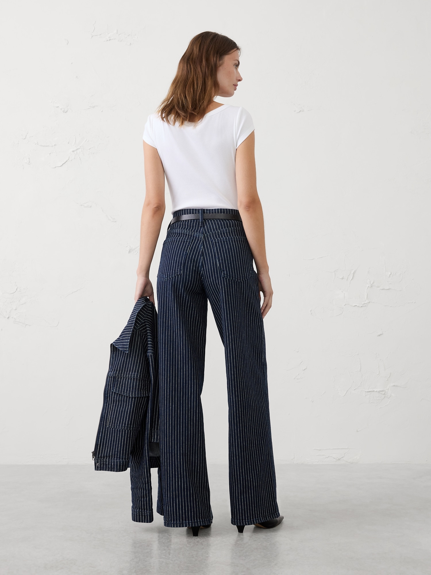 Image number 8 showing, Wide-Leg High-Rise Jean