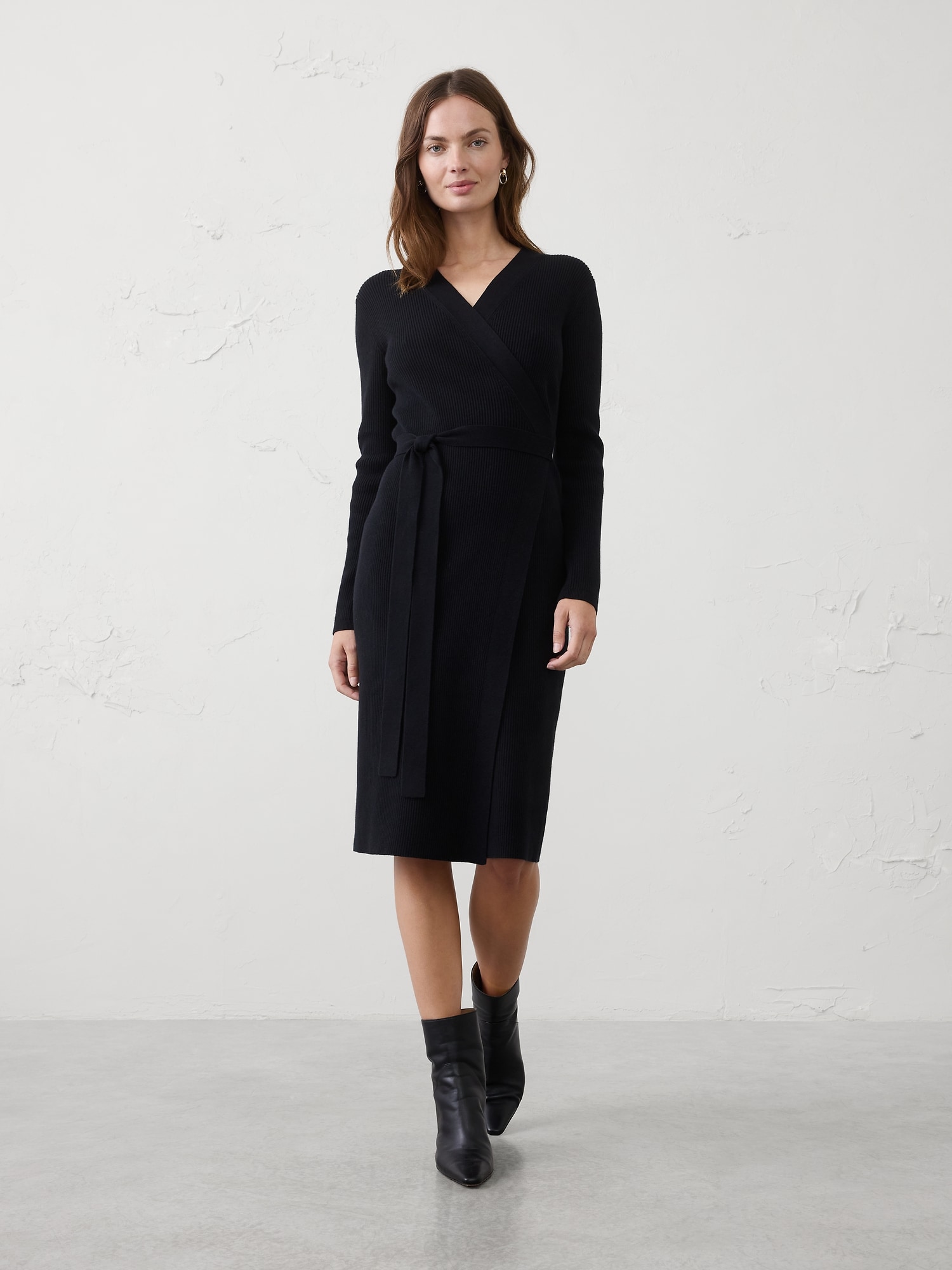 banana republic black wrap dress Midi Dresses FW25/26 FERRAGAMO Asymmetric Cady & Ebay Size:30/34