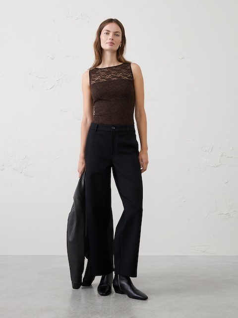Lace Puckered Top