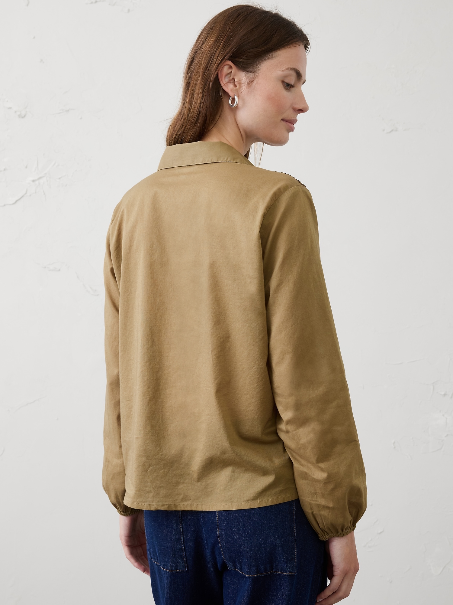 Image number 2 showing, Collared Front-Tie Top