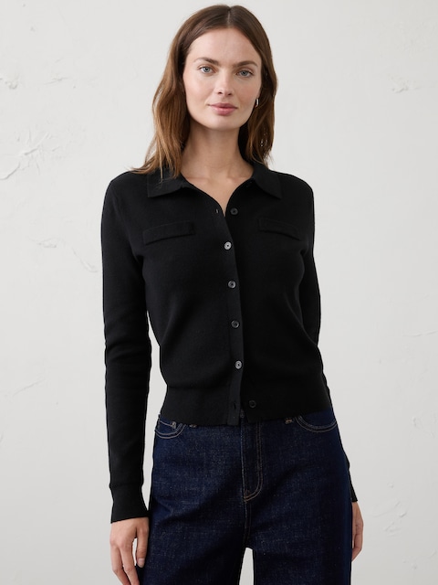 Collared Cardigan Sweater