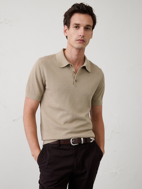 Textured Sweater Polo