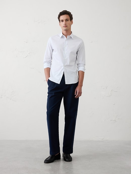 dress shirt banana republic Mens 801243 Slim Fit All Cotton Non Iron Button Down Shirt, (US, Alpha, Medium, Regular, Regular, Solid Black) : Clothing, Shoes & Jewelry No need to iron Slim-Fit Linen-Cotton Dress Shirt |