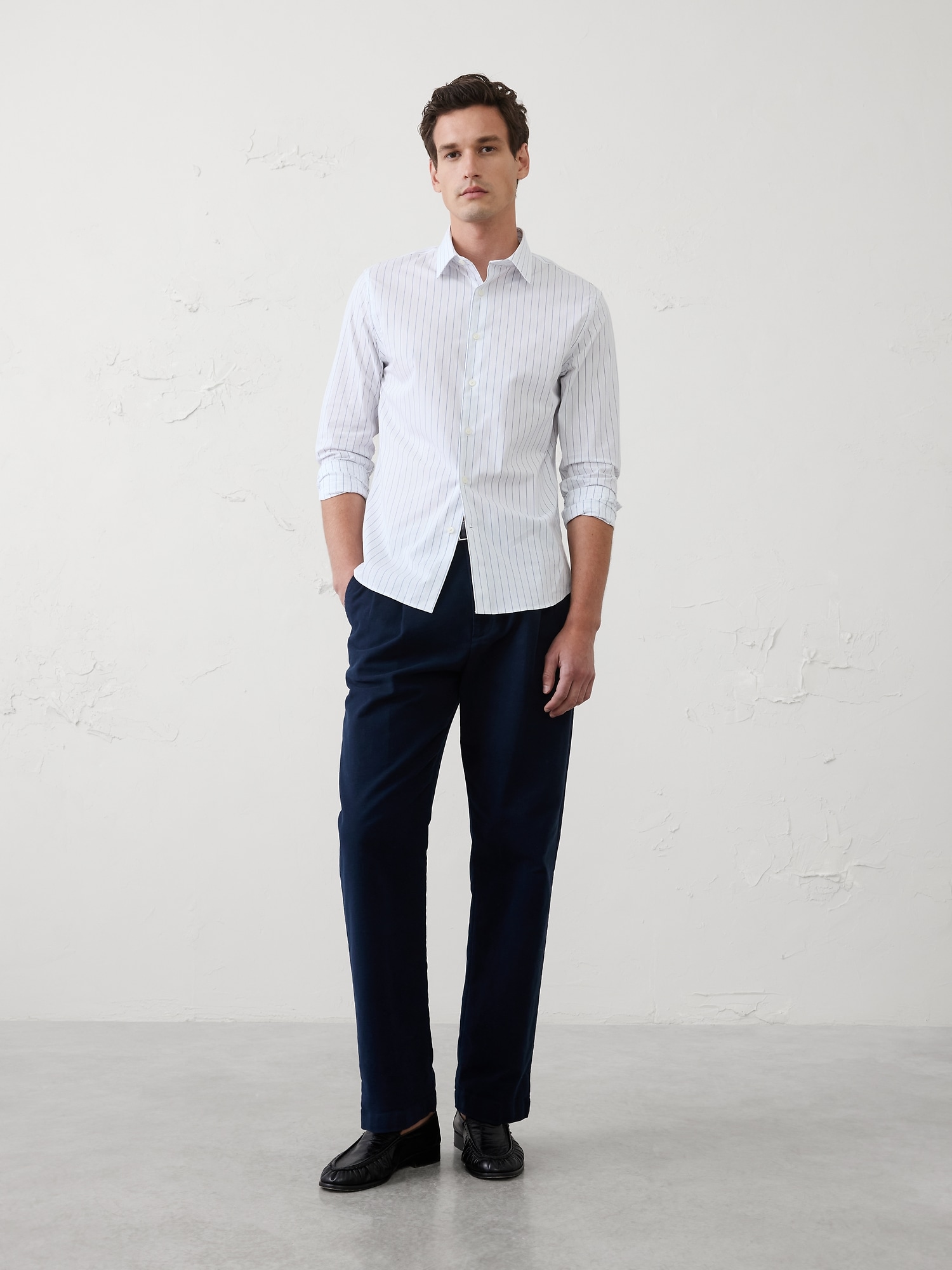 Image number 1 showing, Slim-Fit Untucked Dress Shirt