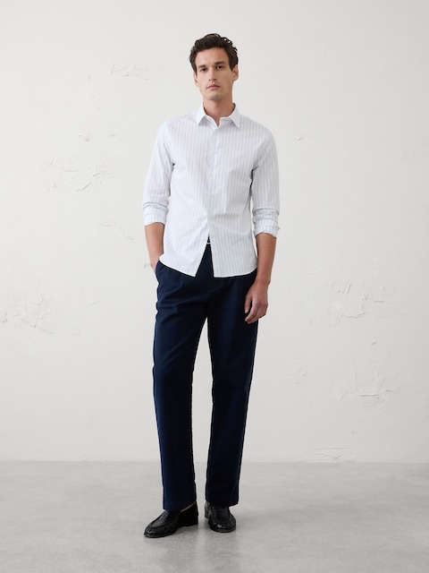 Slim-Fit Untucked Dress Shirt