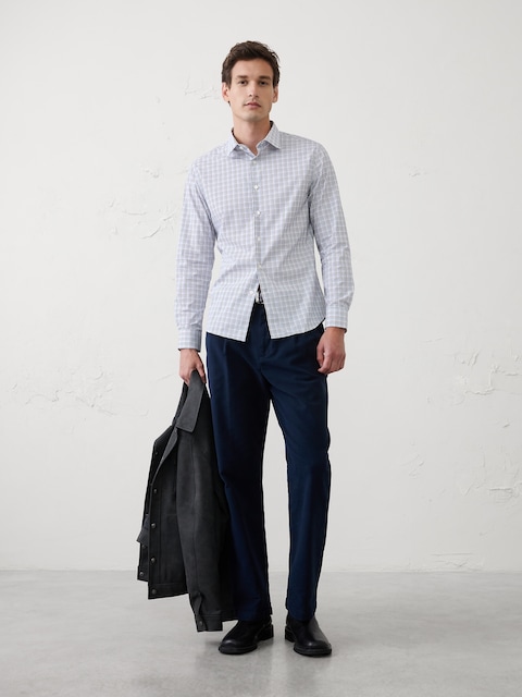 Slim-Fit Untucked Dress Shirt