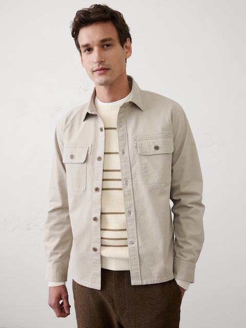 Standard-Fit Heritage Cotton Twill Overshirt