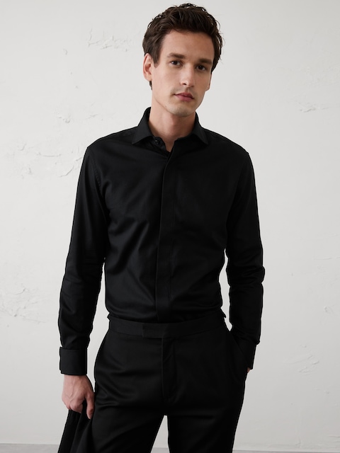 Slim-Fit Dobby Dress Shirt