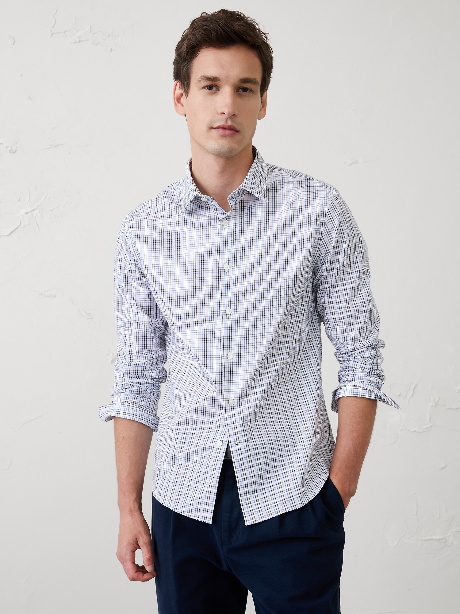 Image number 3 showing, Slim-Fit Untucked Dress Shirt