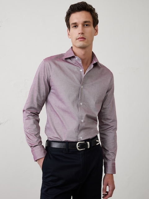 Slim-Fit Dobby Dress Shirt