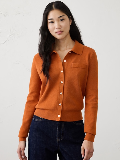 Collared Cardigan Sweater