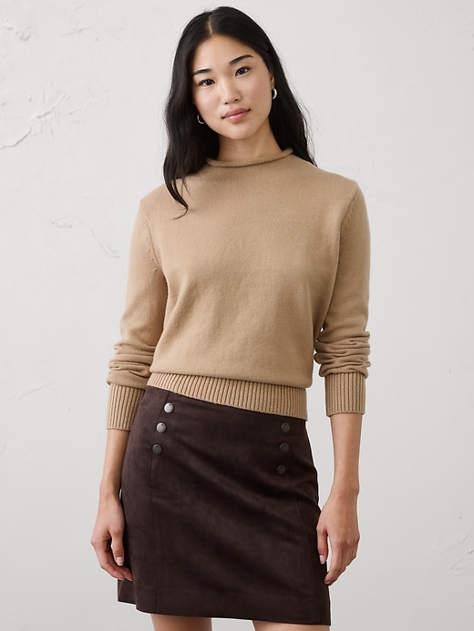 Perfectly Soft Roll Mock-Neck Sweater | Banana Republic Factory