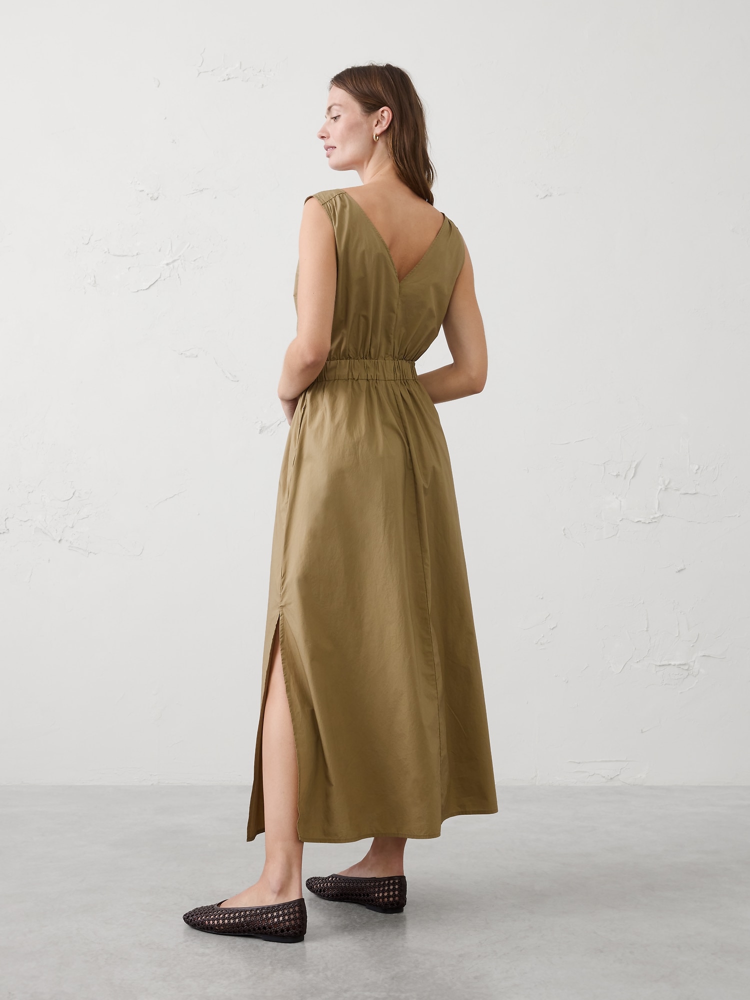 Image number 2 showing, Poplin Belted Maxi Dress