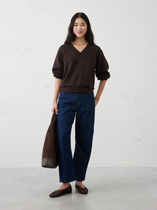 Soft Touch V-Neck Sweatshirt | Banana Republic Factory