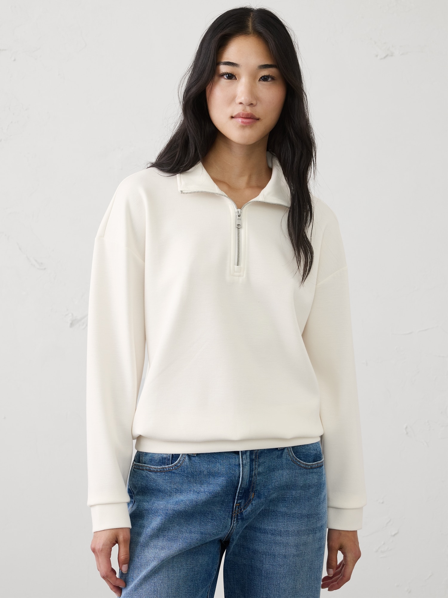 Image number 1 showing, Soft Touch Quarter-Zip Sweatshirt
