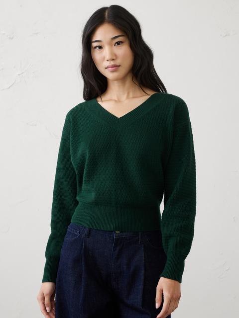 Texture V-Neck Sweater