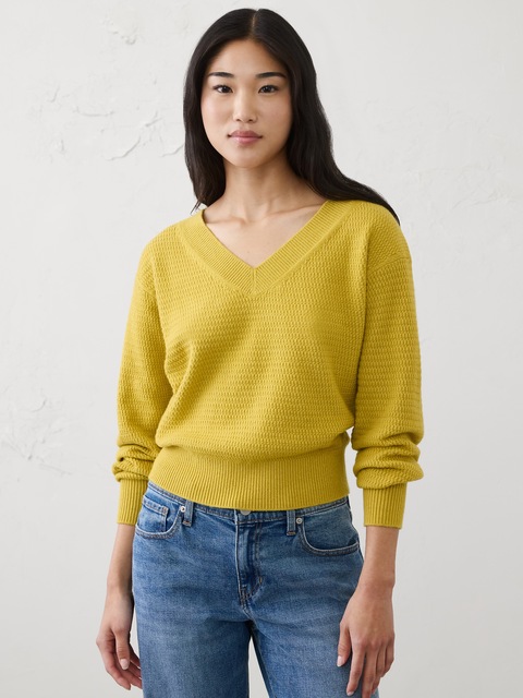 Texture V-Neck Sweater