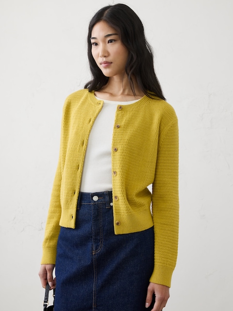 Textured Cardigan Sweater