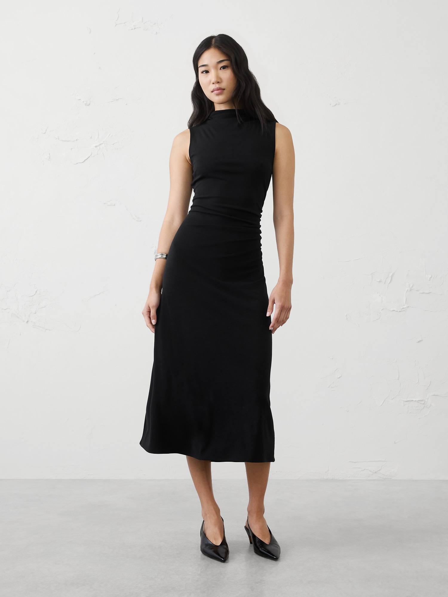 high neck casual dress Dresses Amour Silhouette Jumpsuit feat code:FUL Work dresses a front kangaroo pocket Color:Peony Garden Whisper Multi