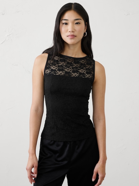 Lace Puckered Top
