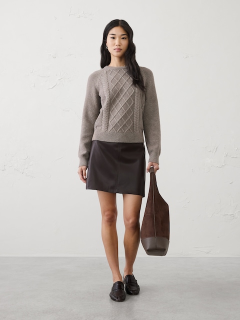 Vegan Leather Mini Skirt