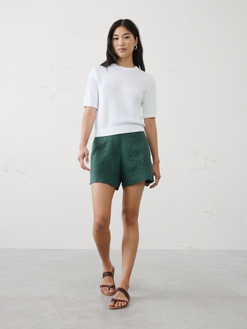 Anyday Linen-Blend High-Rise Short