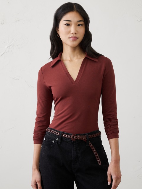 Soft Stretch Polo Top