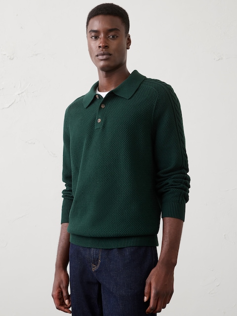 Cable Sweater Polo