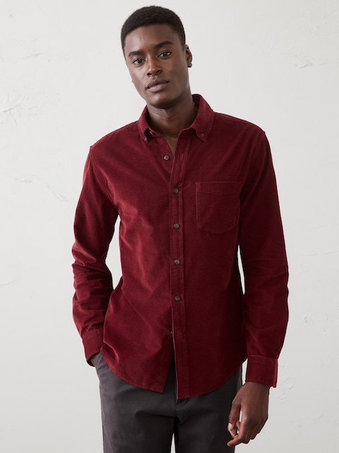 Slim-Fit Fine Wale Corduroy Shirt