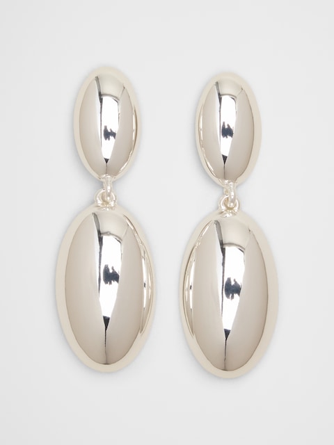 Oval Pendant Drop Earrings