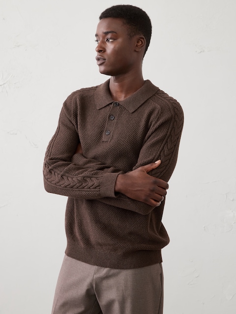 Cable Sweater Polo