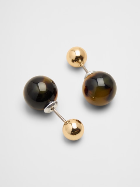 Tort Round Resin Stud Earrings