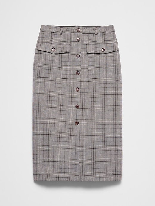 Button-Front Midi Skirt | Banana Republic Factory