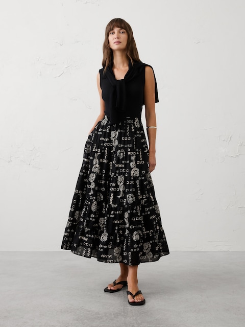 Tiered Maxi Skirt