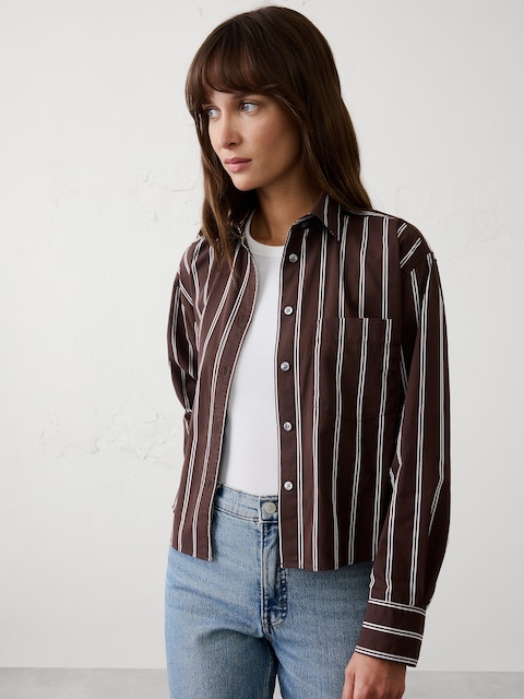 Cotton Cropped Shirt