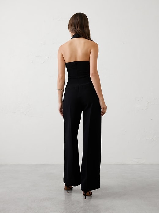 Tailored Crossed-Halter Jumpsuit | Banana Republic Factory