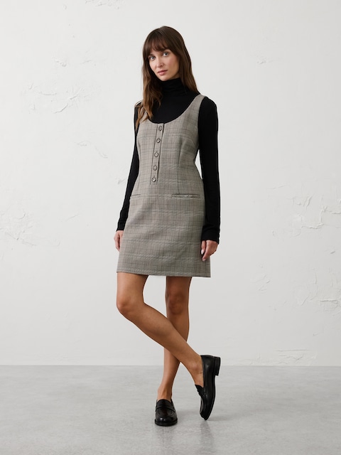 Layering Menswear Mini Shift Dress
